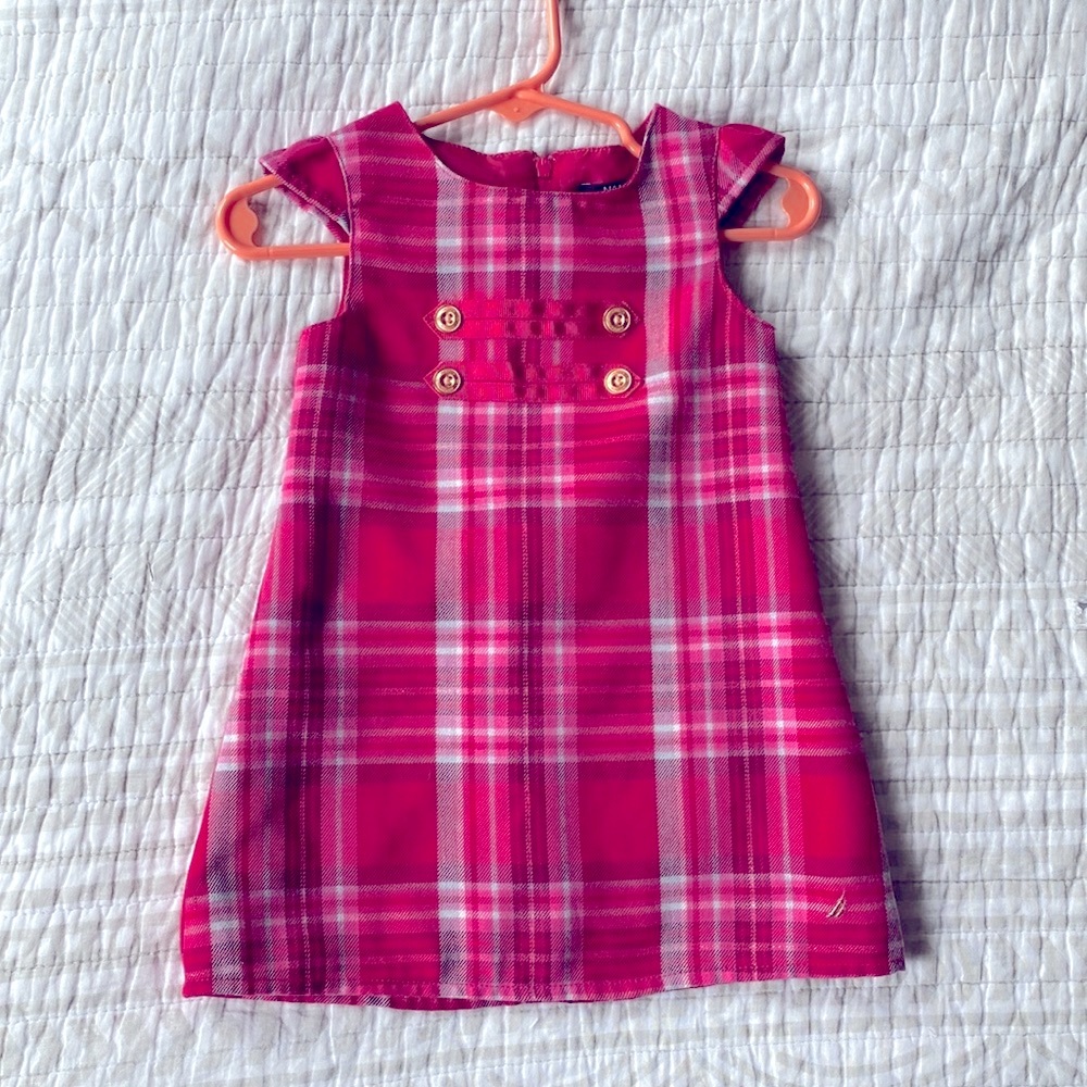 🟡3 for $25! Nautica Pink Plaid baby dress